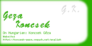 geza koncsek business card